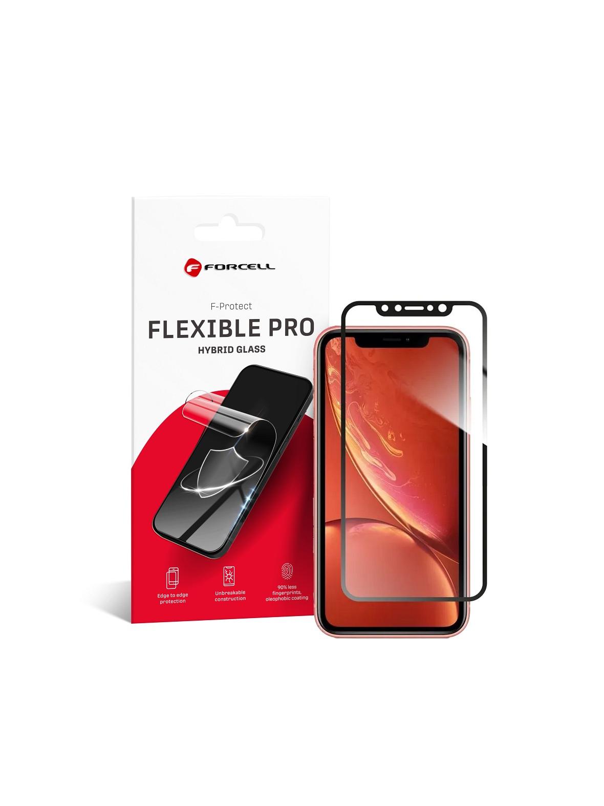 Szkło hybrydowe do iPhone XR / 11 Forcell Flexible 5D czarne
