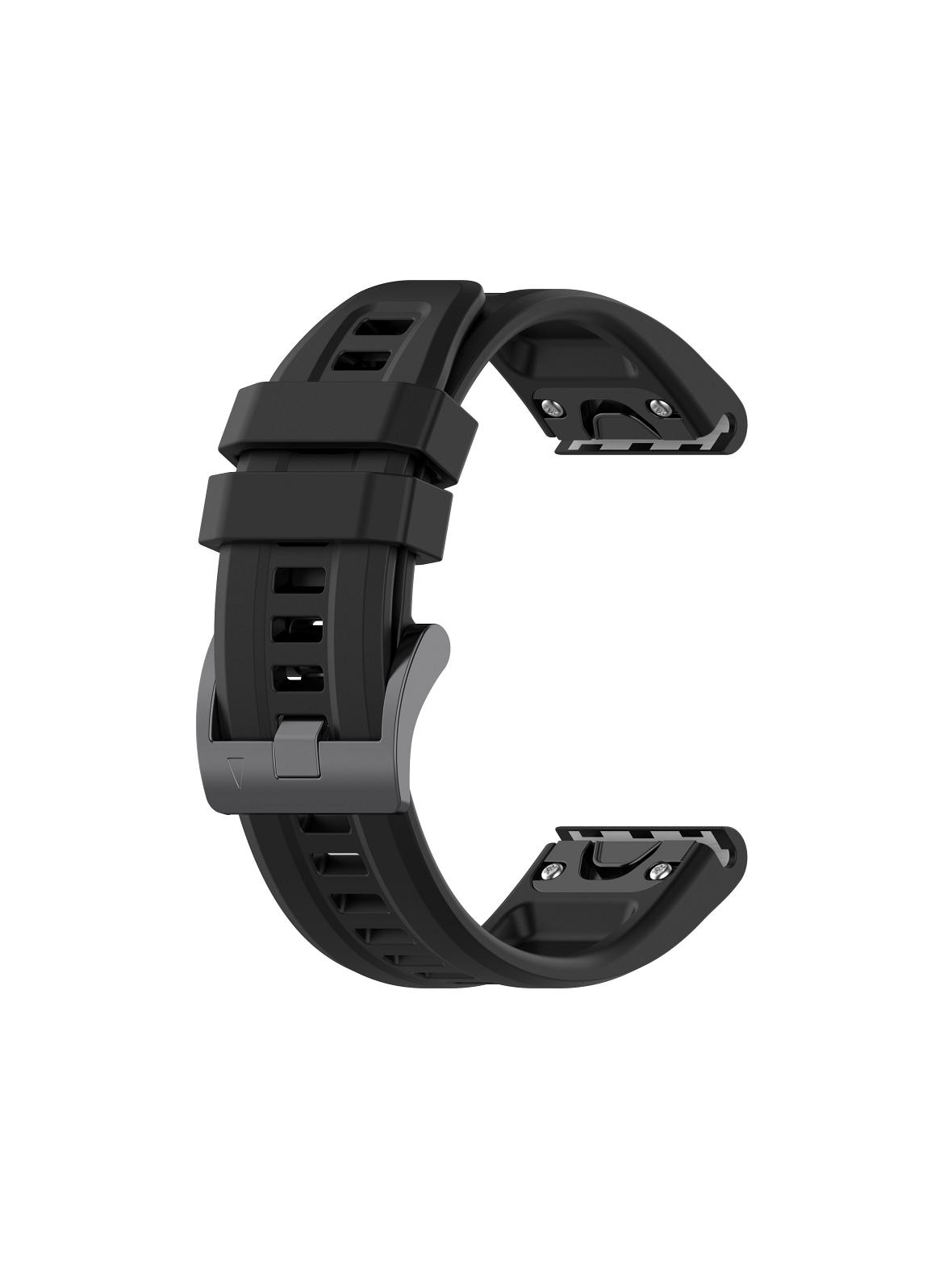 Pasek silikonowy do GARMIN FENIX 3 / 3HR / 5X / 6X / 6X Pro / 7X / 7X Pro czarny (9)