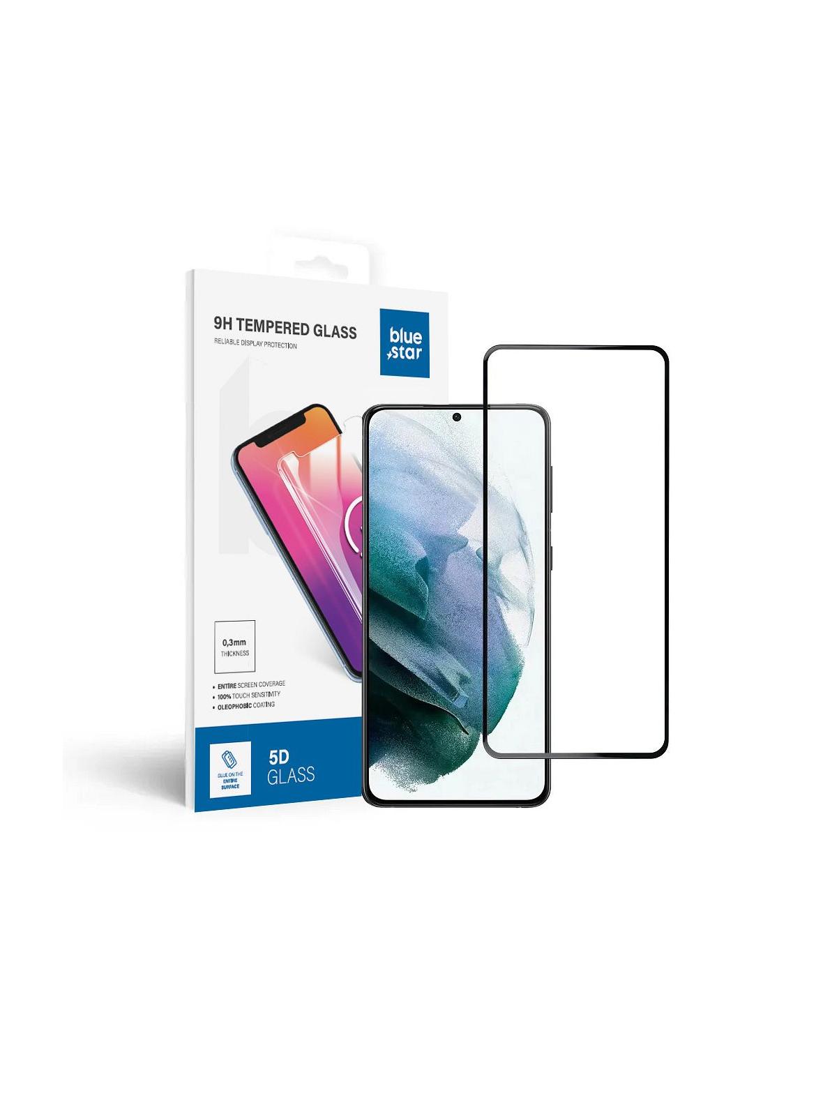 Szkło hartowane do Samsung Galaxy S21 (full glue / case friendly) Blue Star 5D czarne