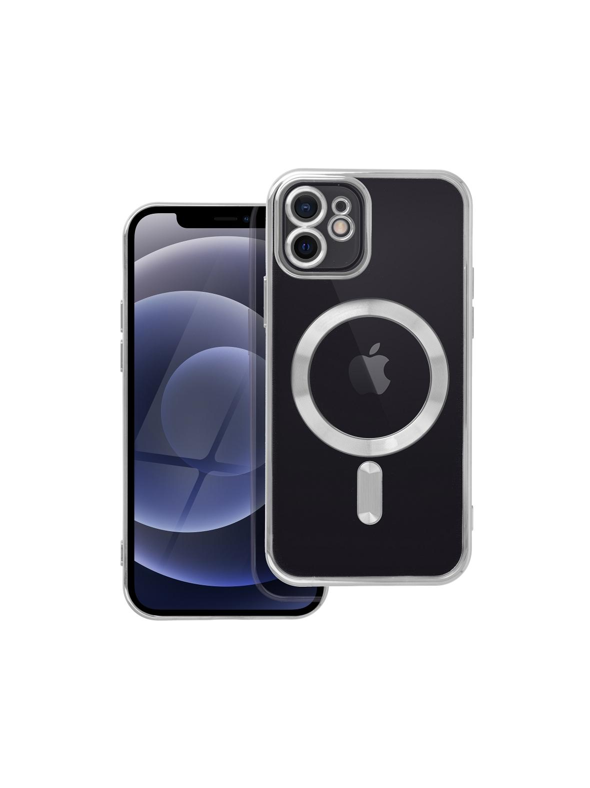 Futerał ELECTRO MAG COVER kompatybilny z MagSafe do IPHONE 12 srebrny