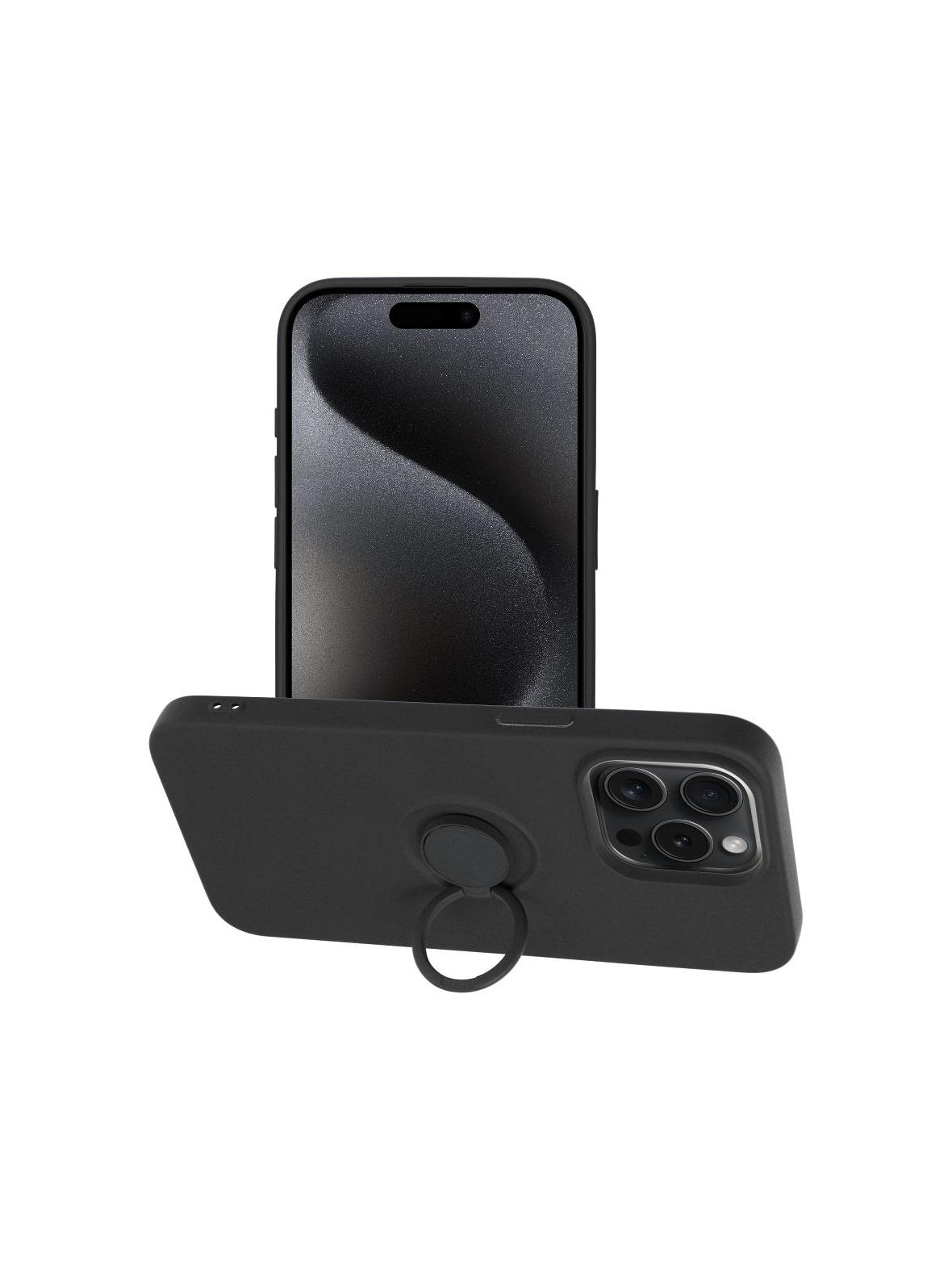 Futerał SILICONE RING do IPHONE 15 Pro Max czarny