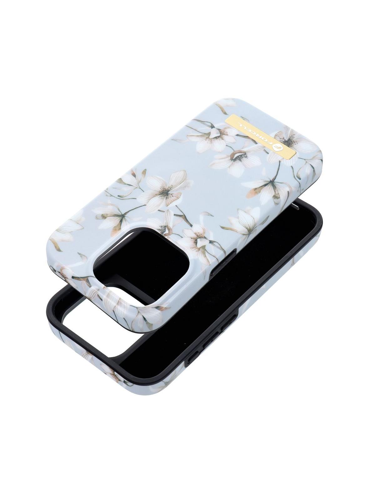 Etui na iPhone 14 PLUS Forcell F-Protect Mirage zgodny z MagSafe spring flowers