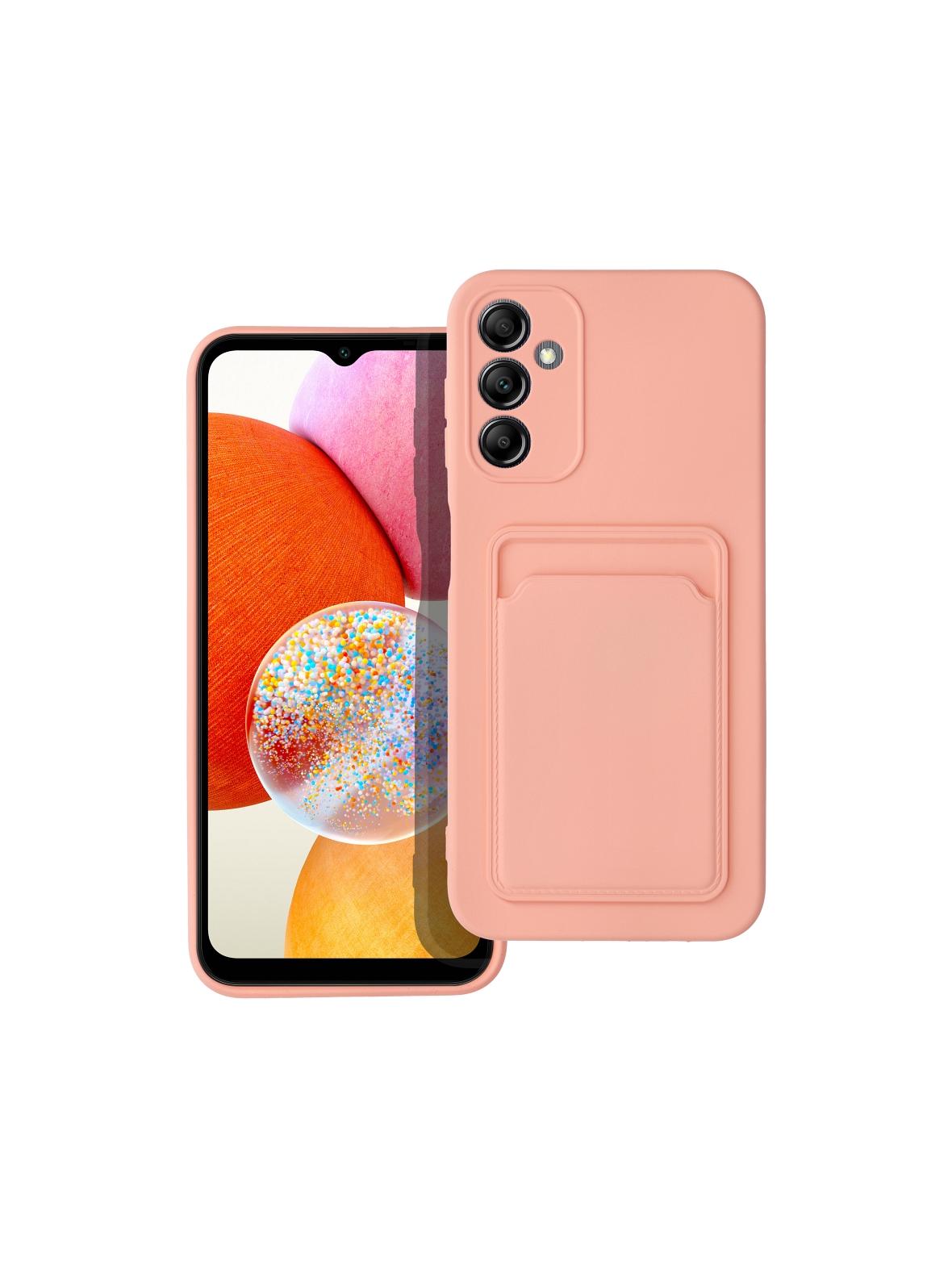 Futerał CARD CASE do SAMSUNG A14 5G / A14 4G różowy