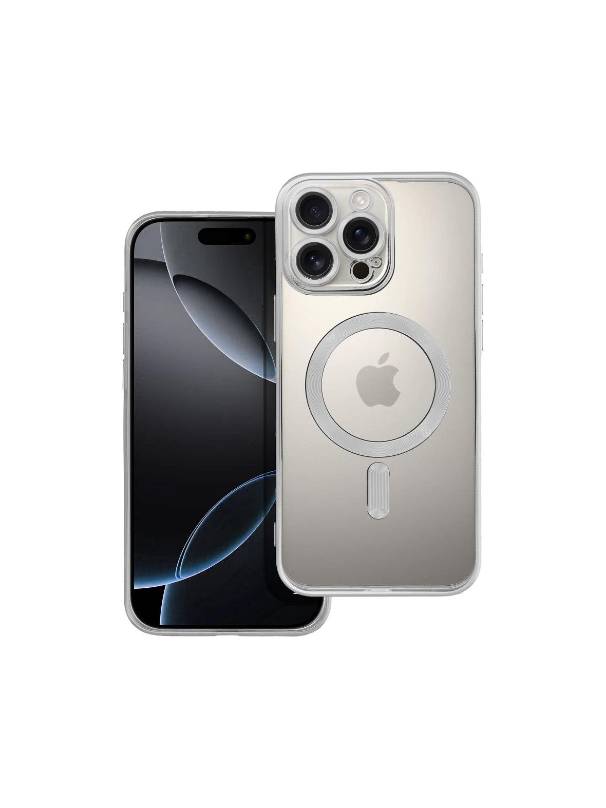 Futerał ELECTRO MAG COVER kompatybilny z MagSafe do IPHONE 16 Pro Max srebrny