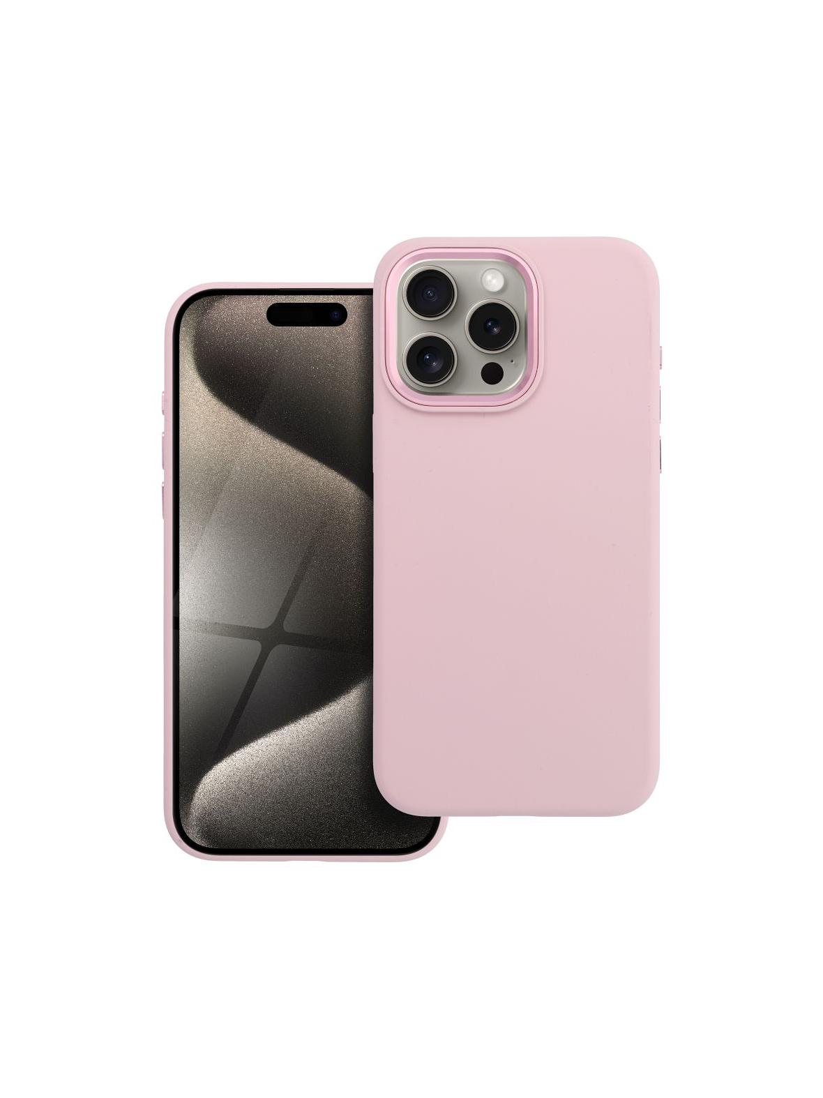 Etui na iPhone 15 PRO MAX Forcell F-Protect Frame Premium zgodny z MagSafe różowy 0INT