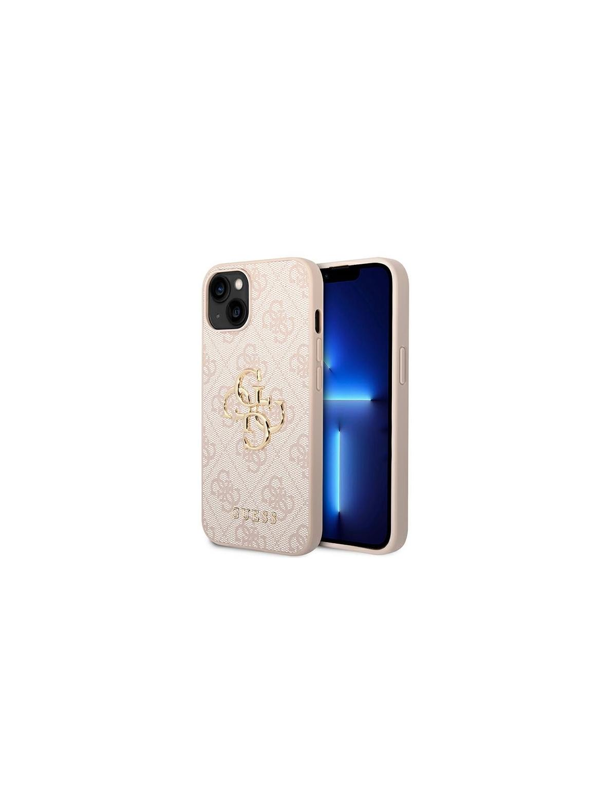 GUESS futerał do IPHONE 13 / 14 / 15 GUHCP14S4GMGPI (4G Big Metal Logo) różowy