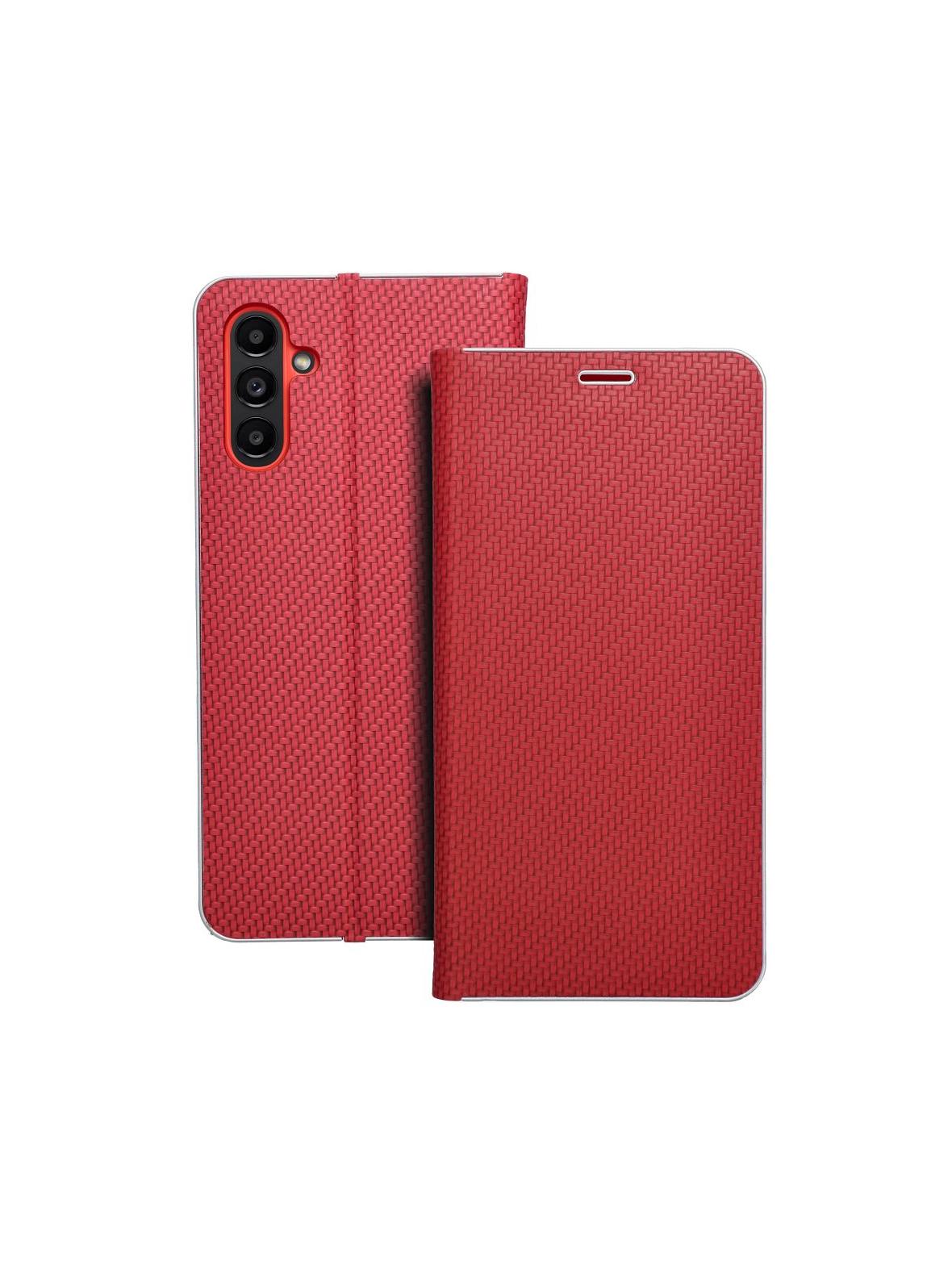 Kabura LUNA Book Carbon do SAMSUNG A13 5G / A04S czerwony