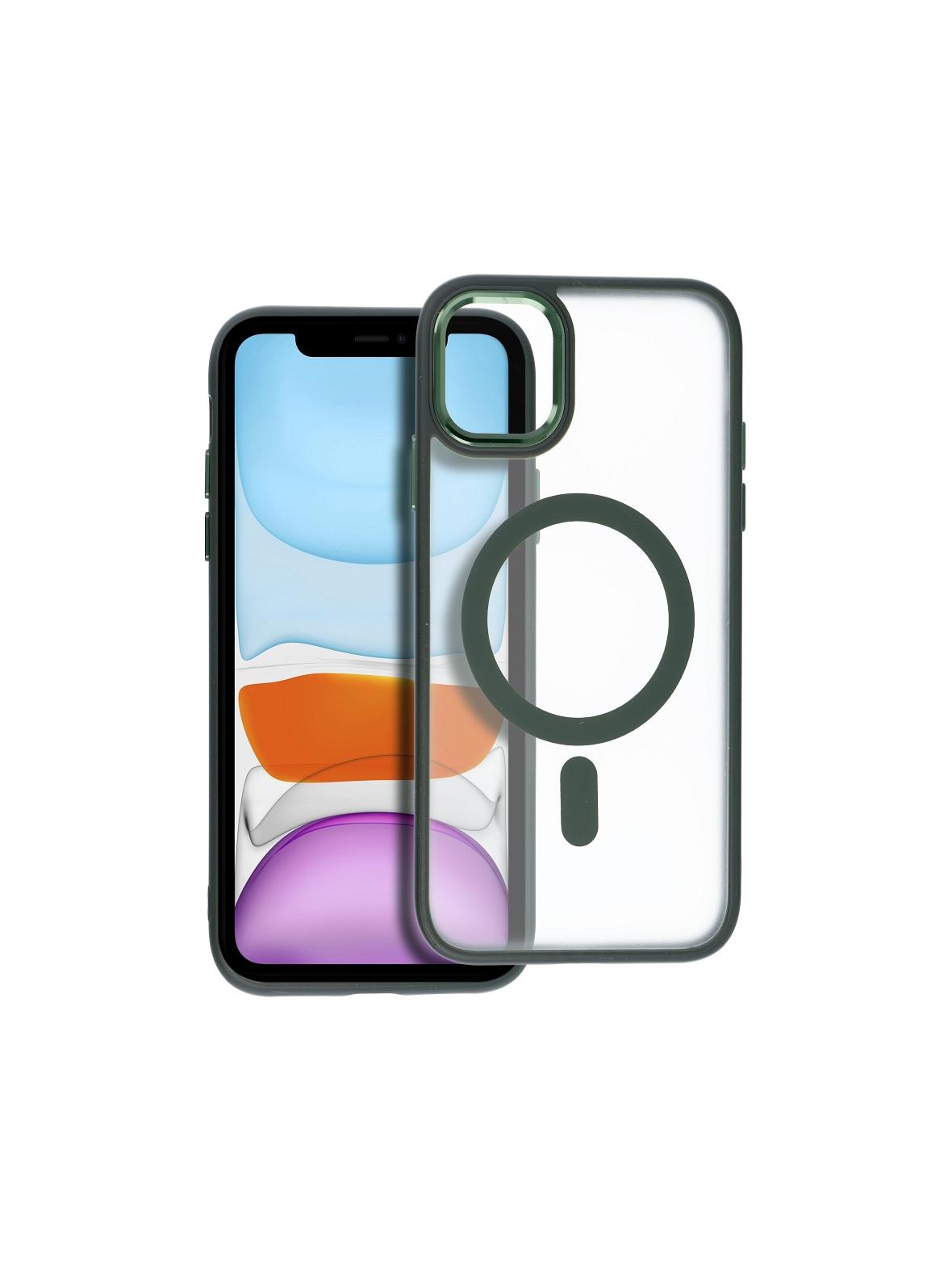 Futerał MATTE MAG COVER kompatybilny z MagSafe do IPHONE 11 zielony