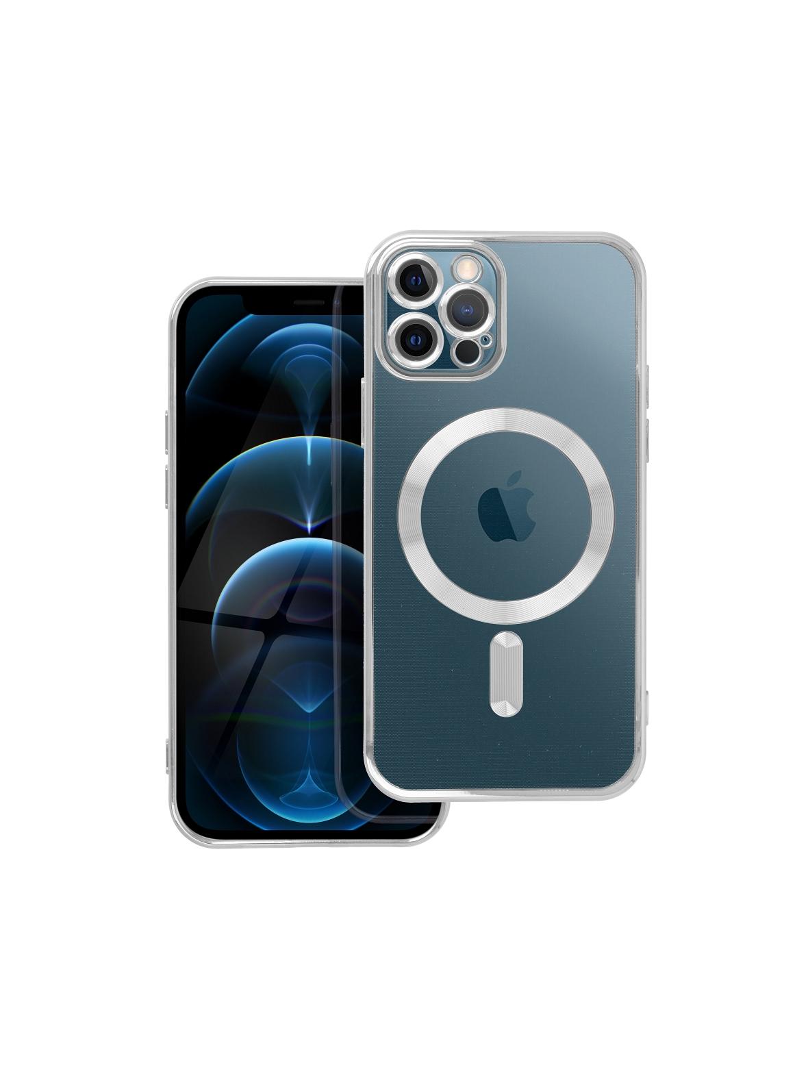 Futerał ELECTRO MAG COVER kompatybilny z MagSafe do IPHONE 12 Pro srebrny