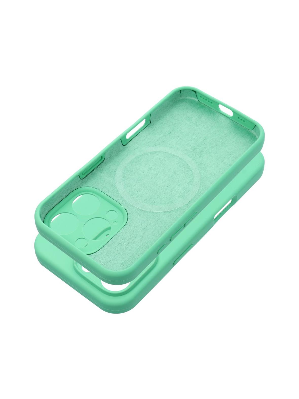 Futerał SILICONE 2mm do IPHONE 16 Plus kompatybilny z MagSafe miętowy
