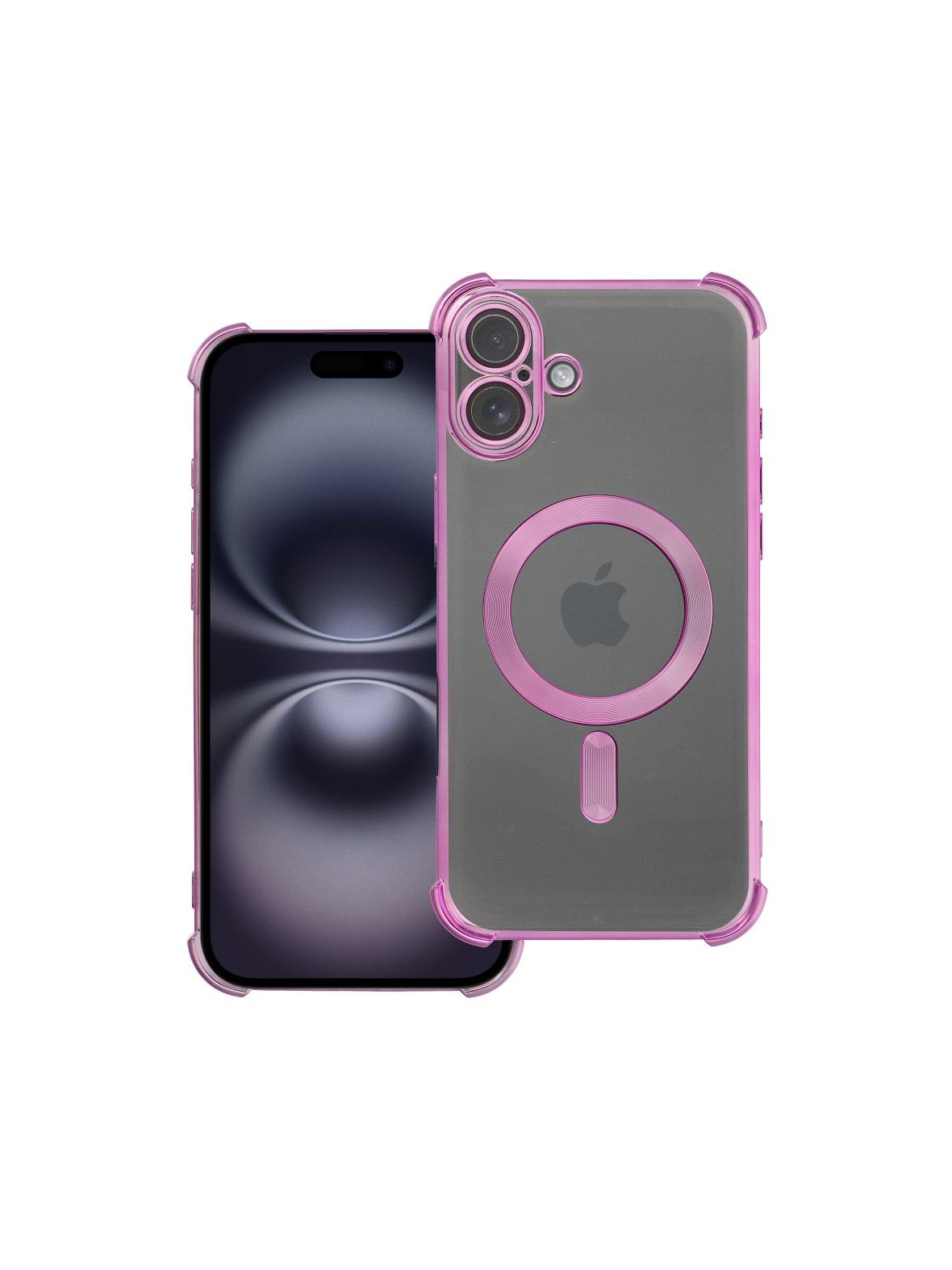 Futerał ANTISHOCK ELECTRO do IPHONE 16 Plus kompatybilny z MagSafe purpurowy