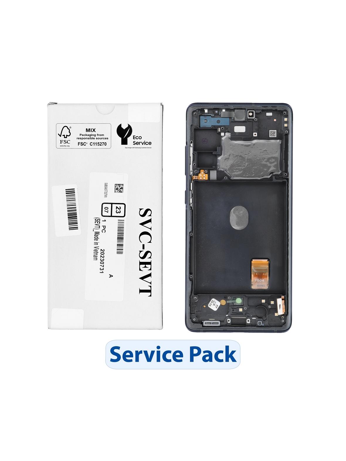 ServicePack Wyświetlacz LCD SAMSUNG S20 FE 4G 5G GH82-24219A Blue