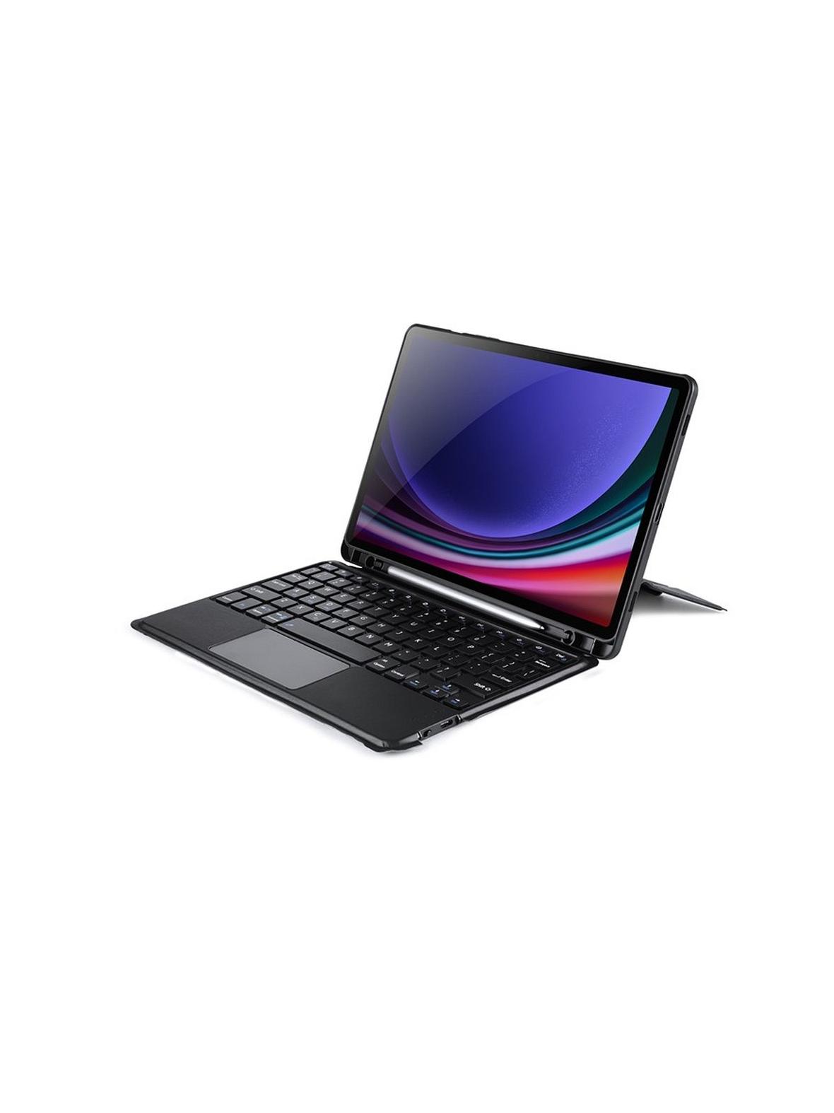 DUX DUCIS etui DK składane z klawiaturą bezprzewodową do SAMSUNG Tab S9/S9FE/S10FE czarne