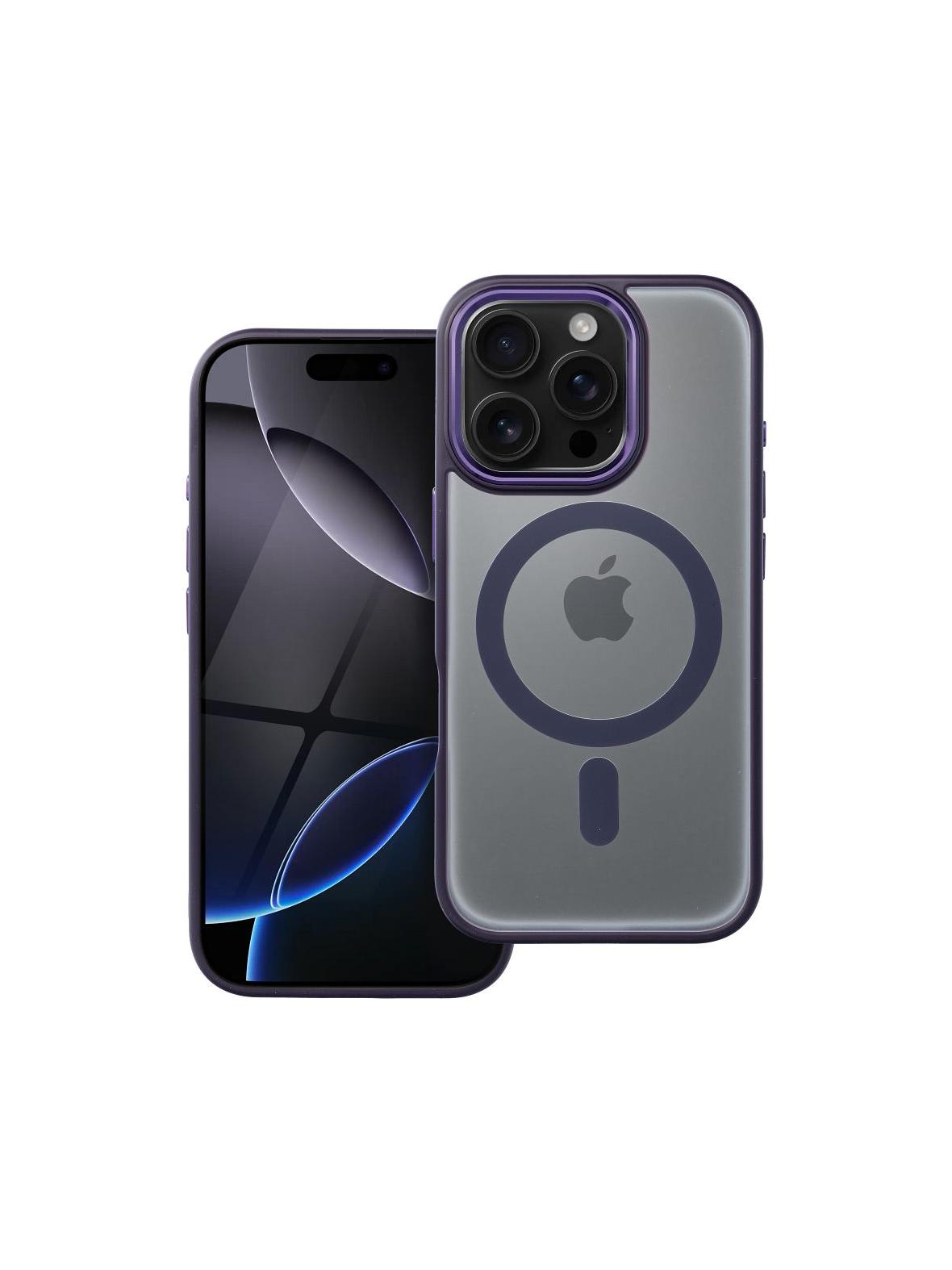 Futerał MATTE MAG COVER kompatybilny z MagSafe do IPHONE 16 Pro fioletowy