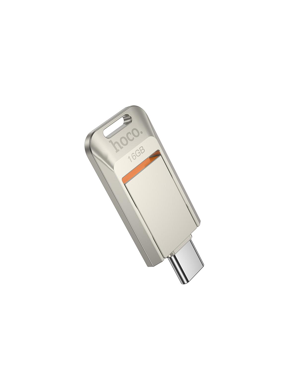 Pendrive 16GB USB 3.0 (USB C) Hoco UD17 nikiel