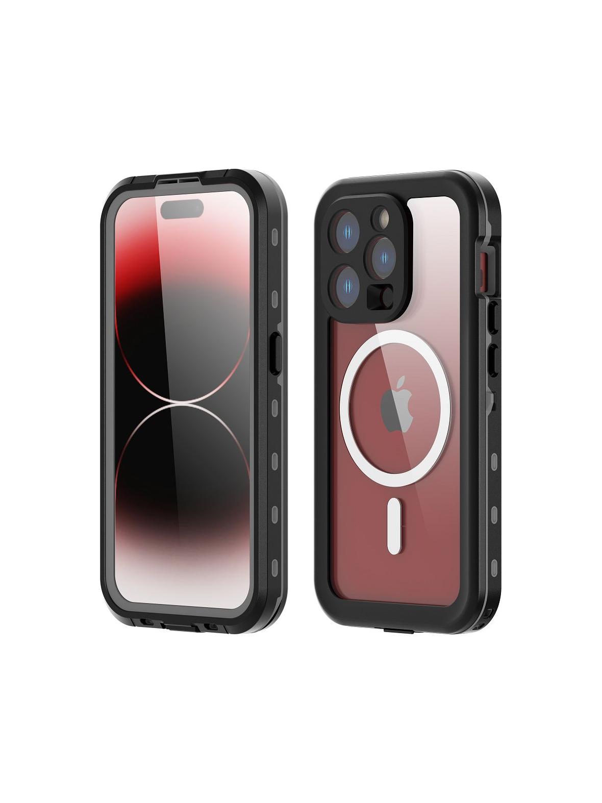 Futerał wodoodporny SHELLBOX DOT kompatybilny z MagSafe do IPHONE 15 Pro czarny