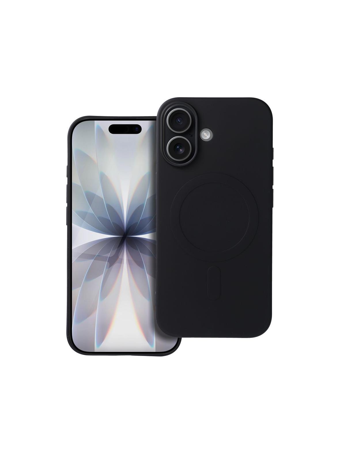 Futerał SILICONE MAG COVER (big hole) kompatybilny z MagSafe do IPHONE 17 czarny