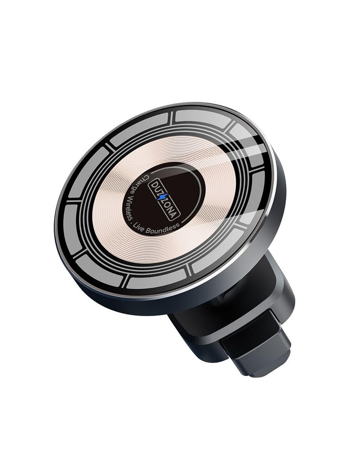 DUZZONA V2 - uchwyt samochodowy indukcyjny do kratki kompatybilny z MagSafe 15W czarny