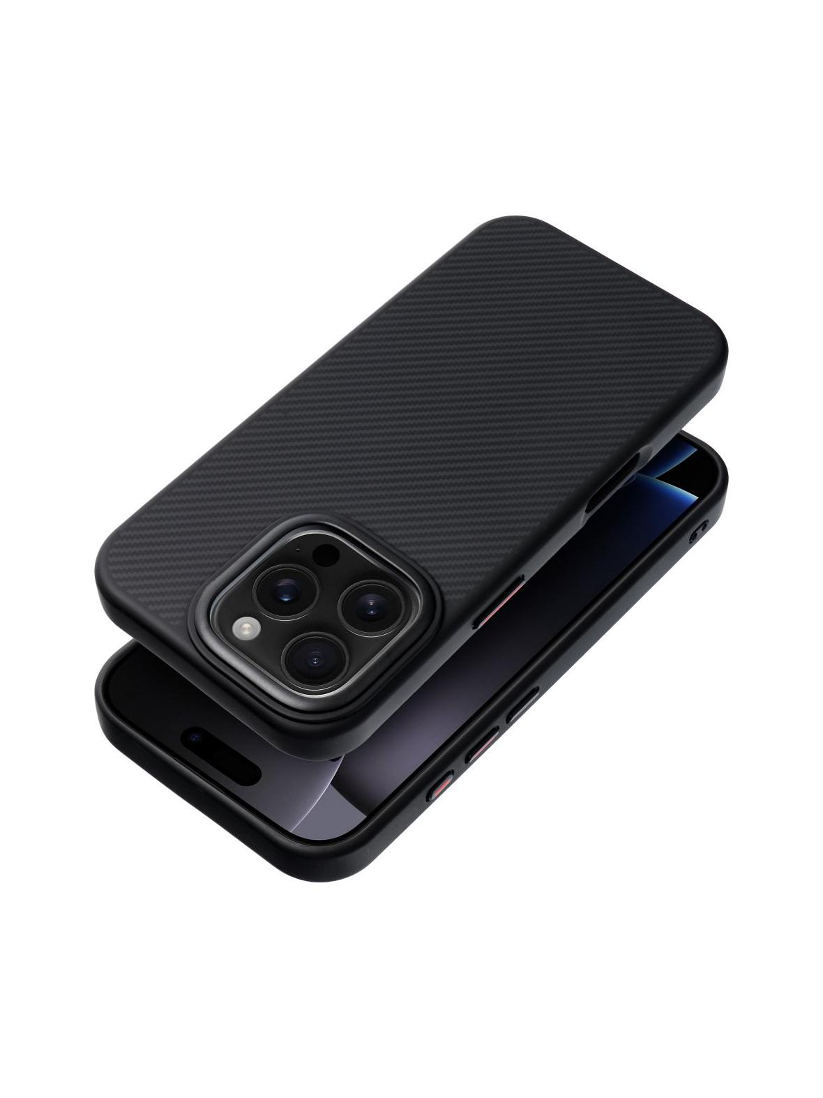 Etui na iPhone 16e (SE 4 2025) Carbon Elite Mag Cover zgodny z MagSafe czarny