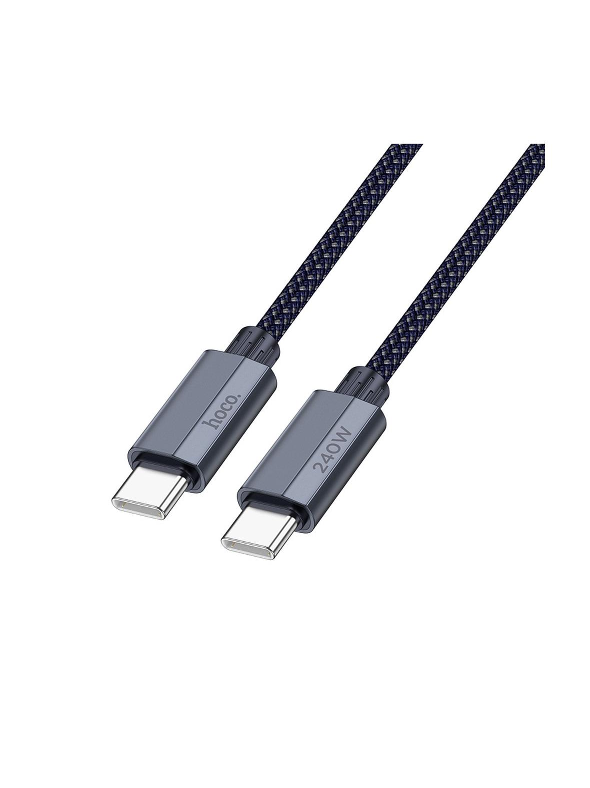 Kabel USB C do USB C Hoco QC3.0 PD 5A 240W 1,8 m U134 ciemny niebieski