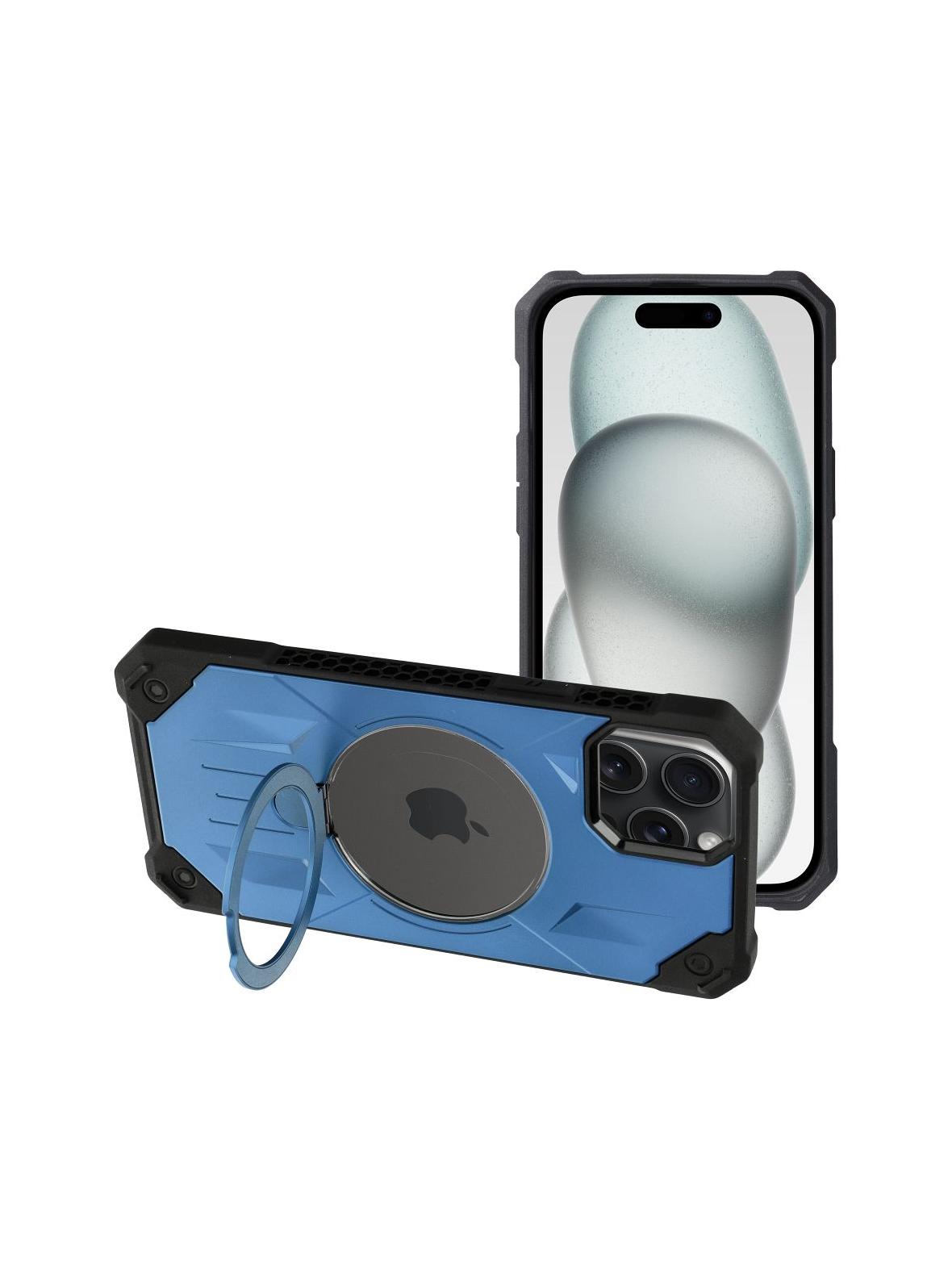Futerał ARMOR MAG COVER kompatybilny z MagSafe do IPHONE 15 Plus niebieski