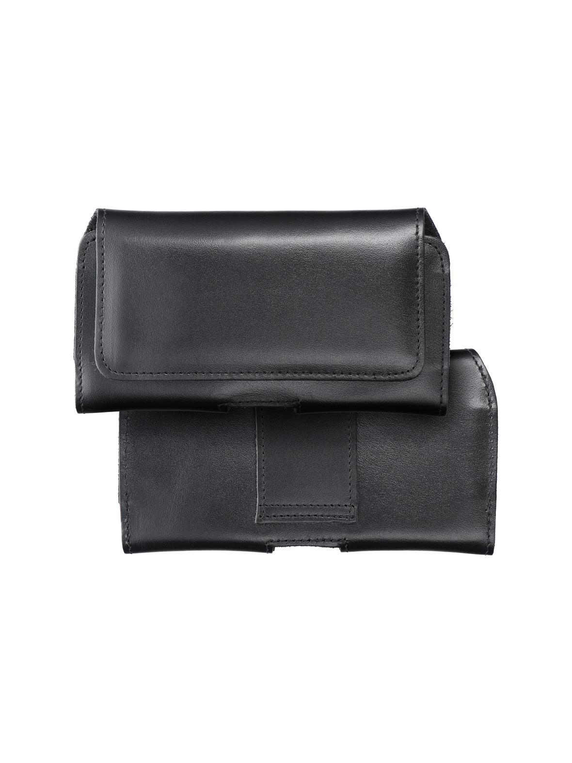 Kabura uniwersalna do paska skórzana ROYAL pozioma rozmiar 3XL do Umidigi Bison 2 Pro / GT2 Pro 5G / X10 Pro / 202 DOOGEE S98 / S96 Pro / S88 Pro / S58 Pro 6 / S40 Pro HAMMER Blade 5G / Iron 3 / Blade 3 CAT S53 czarna