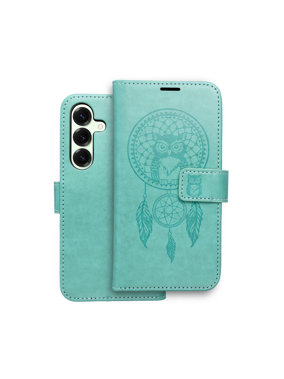 Kabura MEZZO Book do SAMSUNG S25 łapacz snów zielony