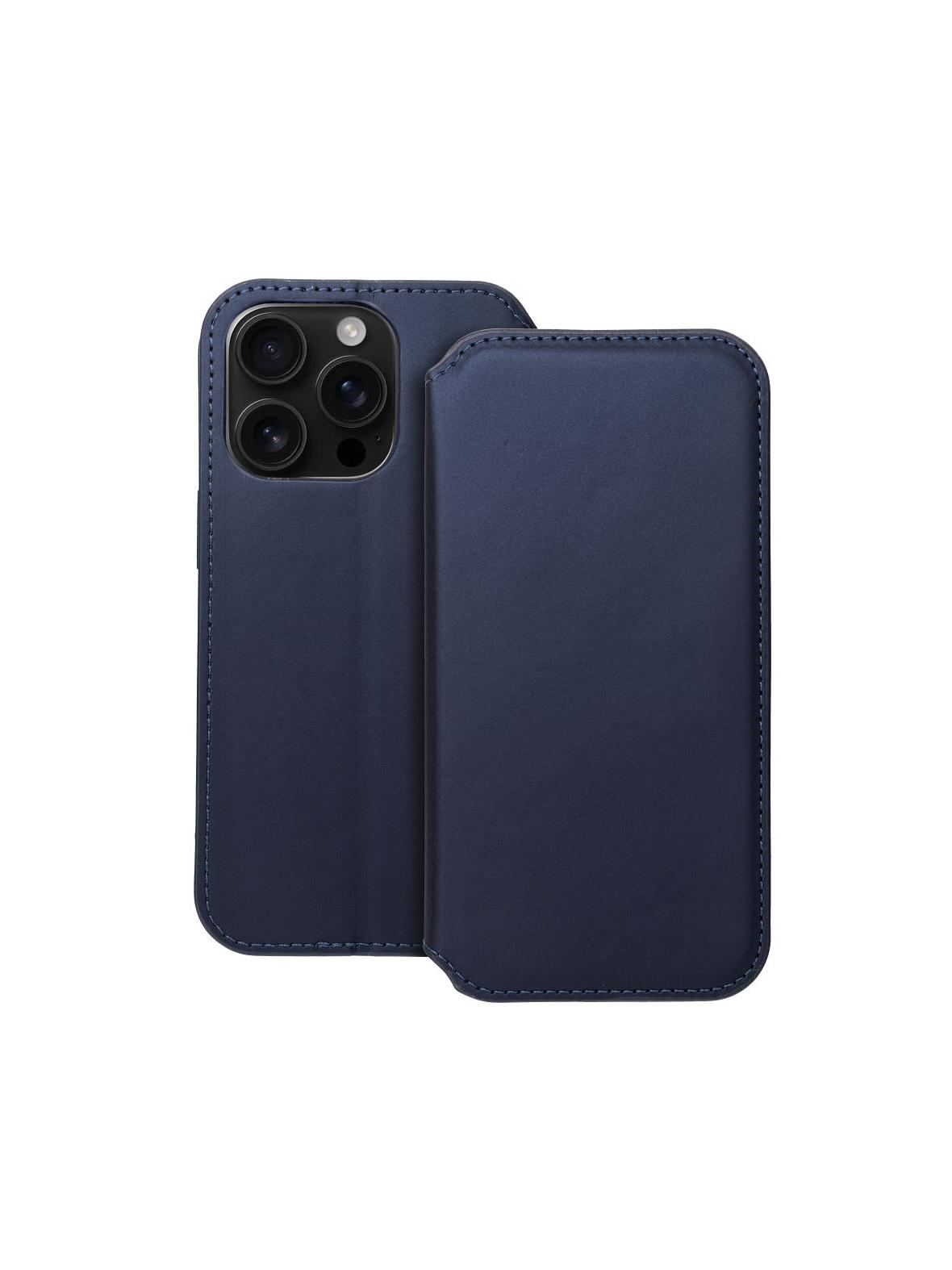 Kabura DUAL POCKET Book do IPHONE 16 Pro granatowy