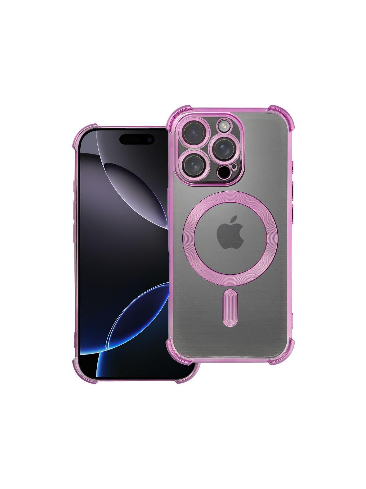 Futerał ANTISHOCK ELECTRO do IPHONE 16 Pro kompatybilny z MagSafe purpurowy