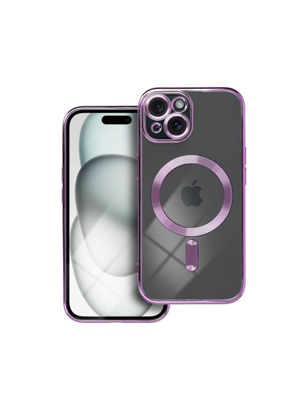 Futerał ELECTRO MAG COVER kompatybilny z MagSafe do IPHONE 15 fioletowy