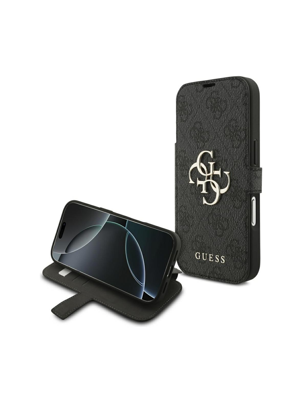 GUESS kabura do IPHONE 17 Pro GUBKP17L4GMGGR (PU 4G Metal Logo) czarna