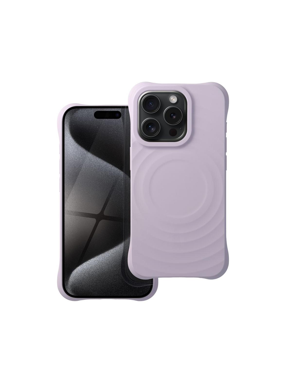 Silicone Zephyr Mag Cover kompatybilny z MagSafe do IPHONE 15 PRO liliowy