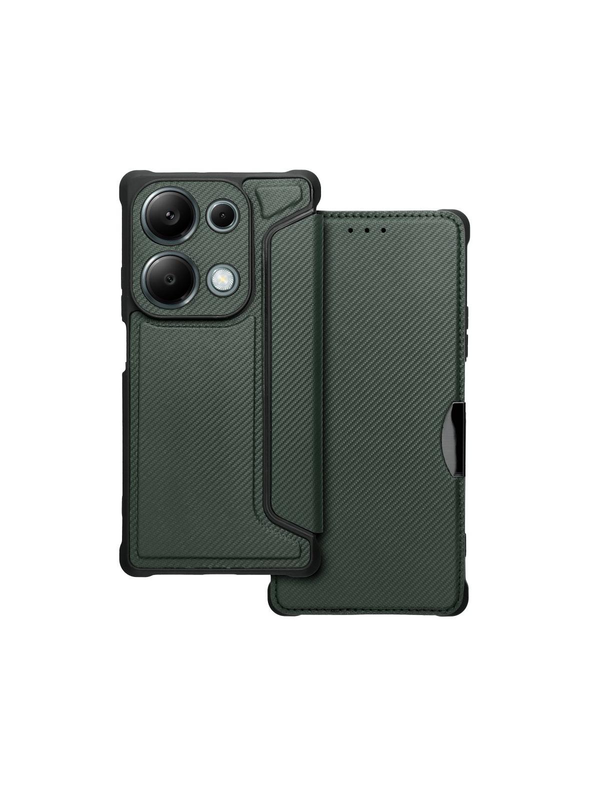 Kabura RAZOR Book do XIAOMI Redmi Note 13 Pro 4G / POCO M6 Pro 4G ciemnozielony