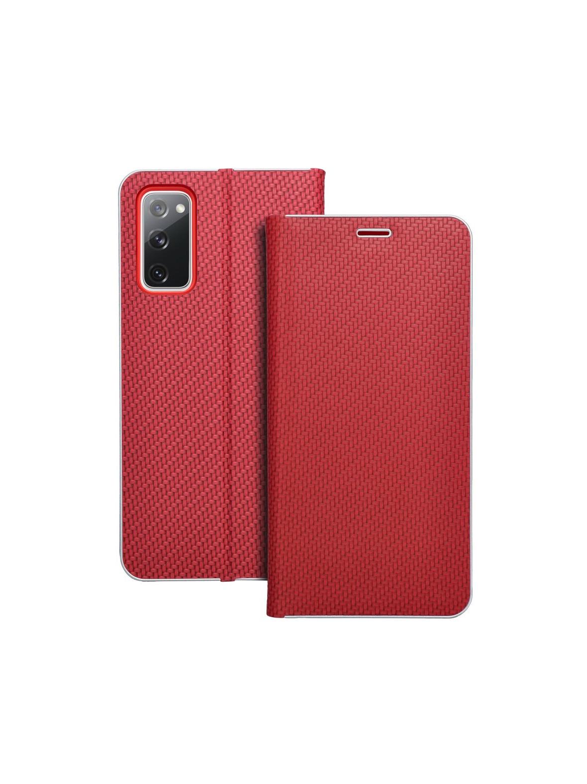Kabura LUNA Book Carbon do SAMSUNG S20 FE / S20 FE 5G czerwony
