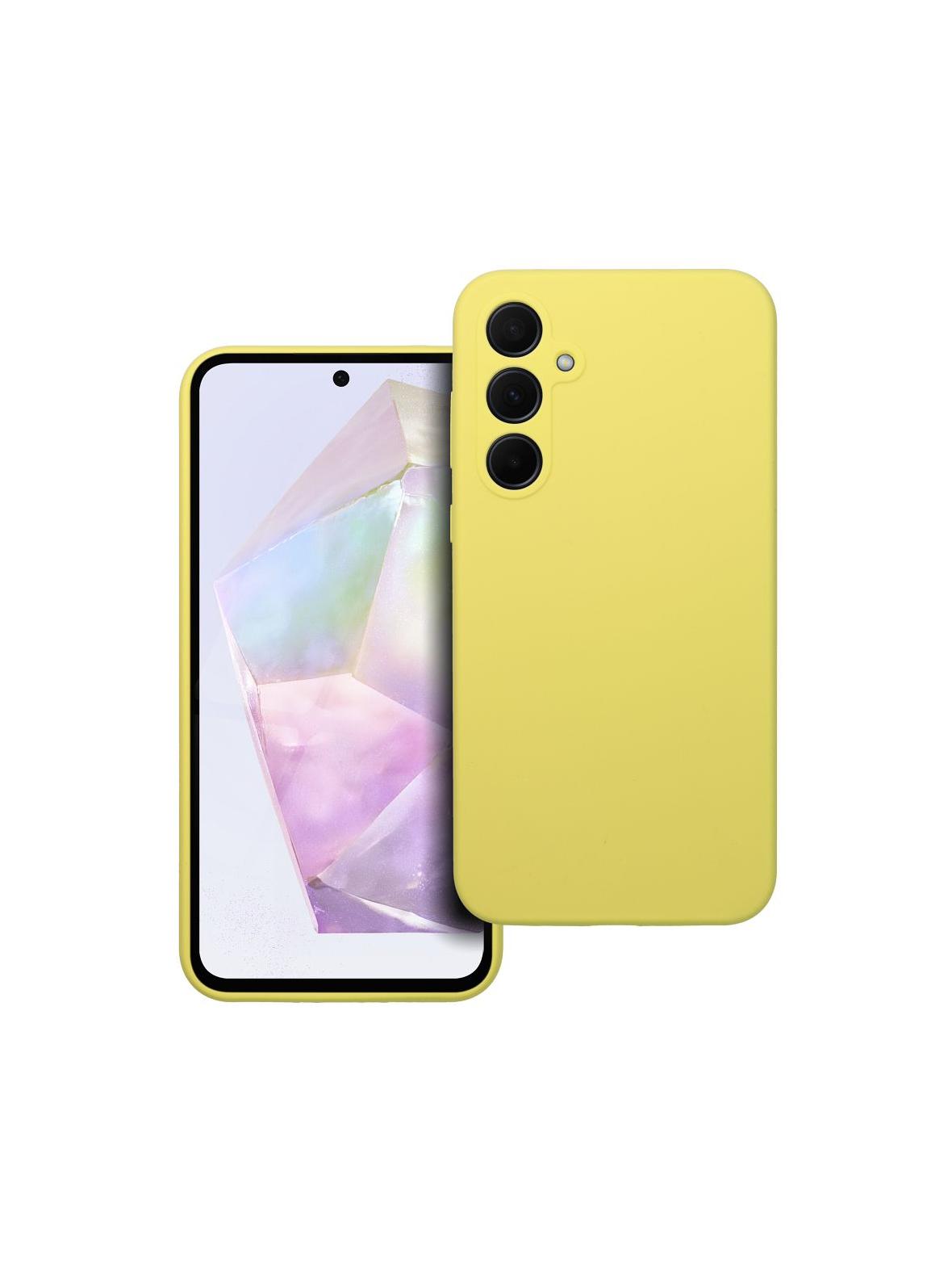 Futerał SILICONE 2mm do SAMSUNG A35 5G żółty