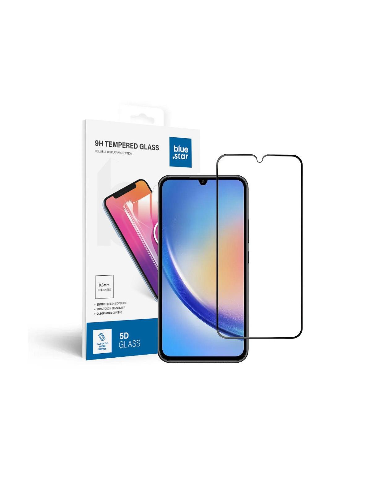 Szkło hartowane do Samsung Galaxy A34 5G (full glue / case friendly) Blue Star 5D czarne
