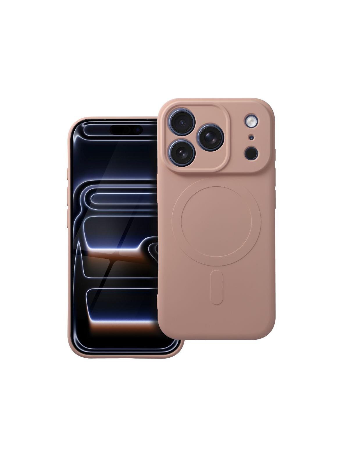 Futerał SILICONE MAG COVER kompatybilny z MagSafe do IPHONE 17 Pro różowy