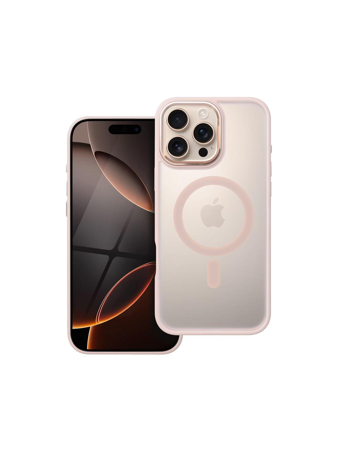 Futerał MATTE MAG COVER kompatybilny z MagSafe do IPHONE 16 Pro Max różowy