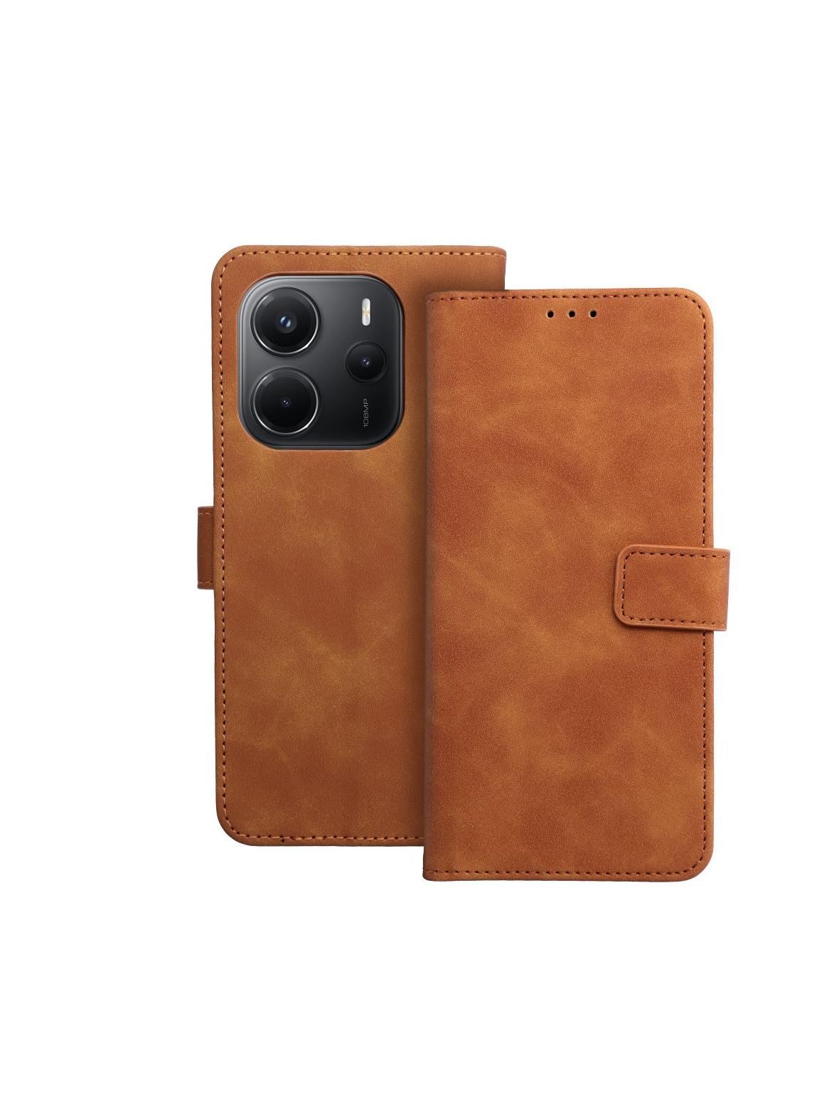 Kabura TENDER Book do XIAOMI Redmi Note 14 4G (GLOBAL - 164,84mm x 78,15mm x 8,16mm) brązowy