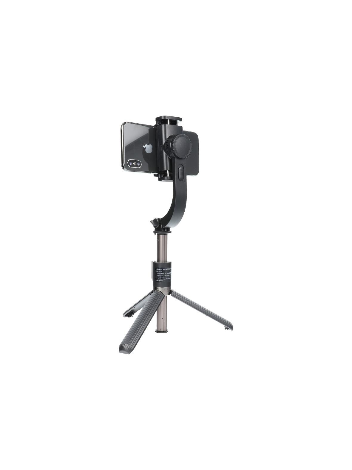 Uchwyt selfie z pilotem bezprzewodowym tripod ze stabilizatorem GIMBAL SSTR-L08 czarny