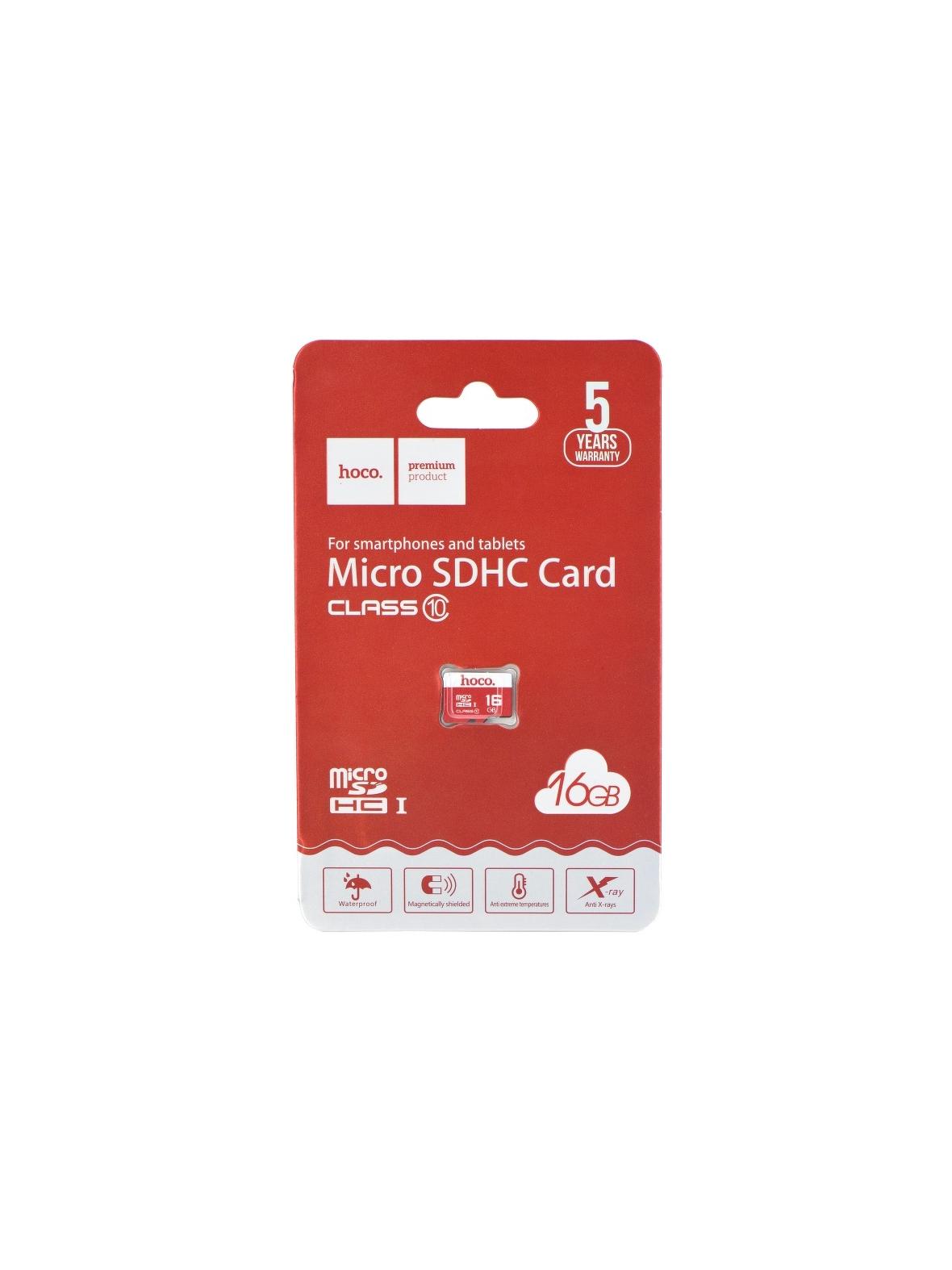 Karta microSD 16GB class 10 Hoco czerwona