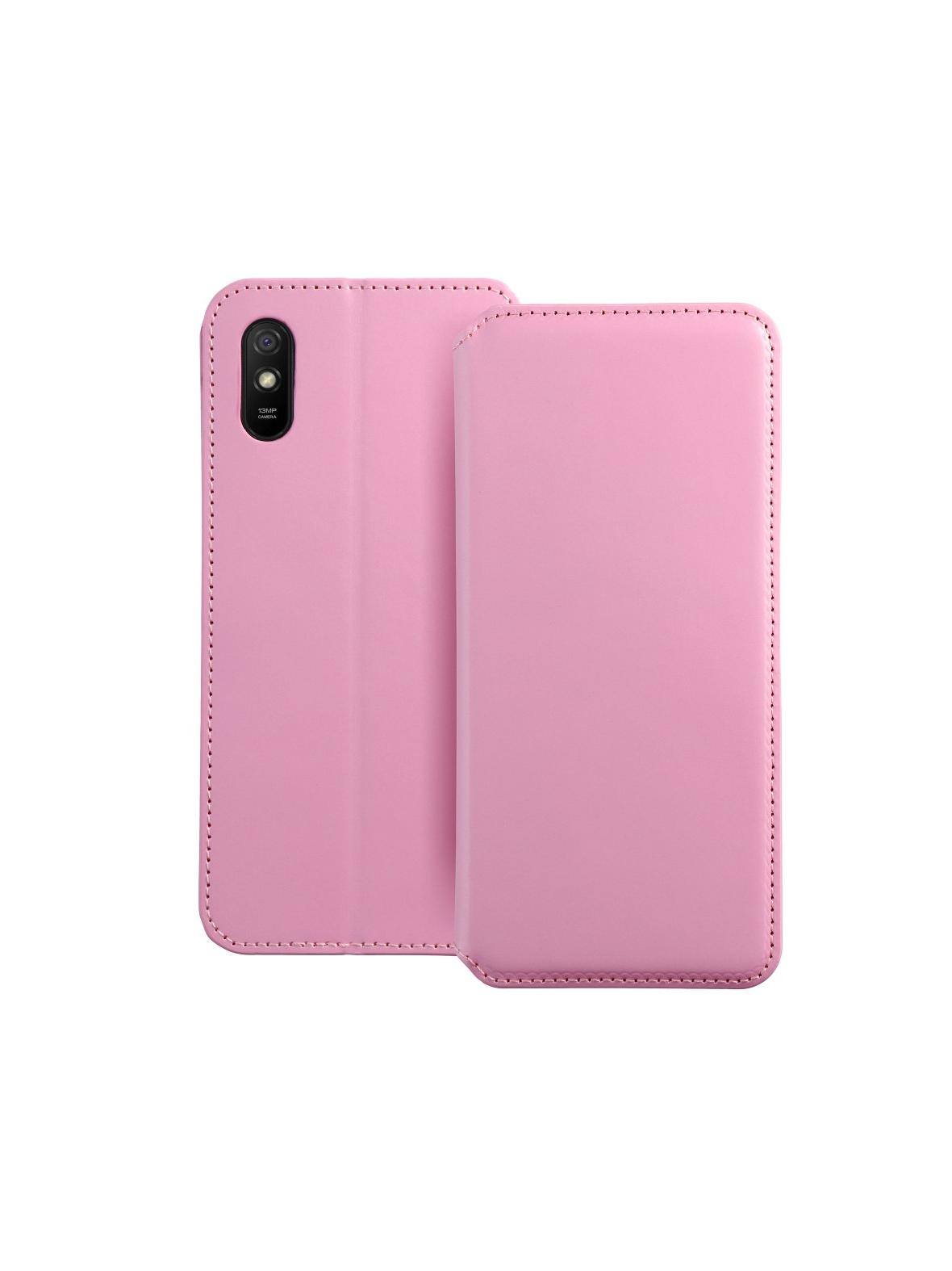 Kabura DUAL POCKET Book do XIAOMI Redmi 9A / 9AT jasny różowy