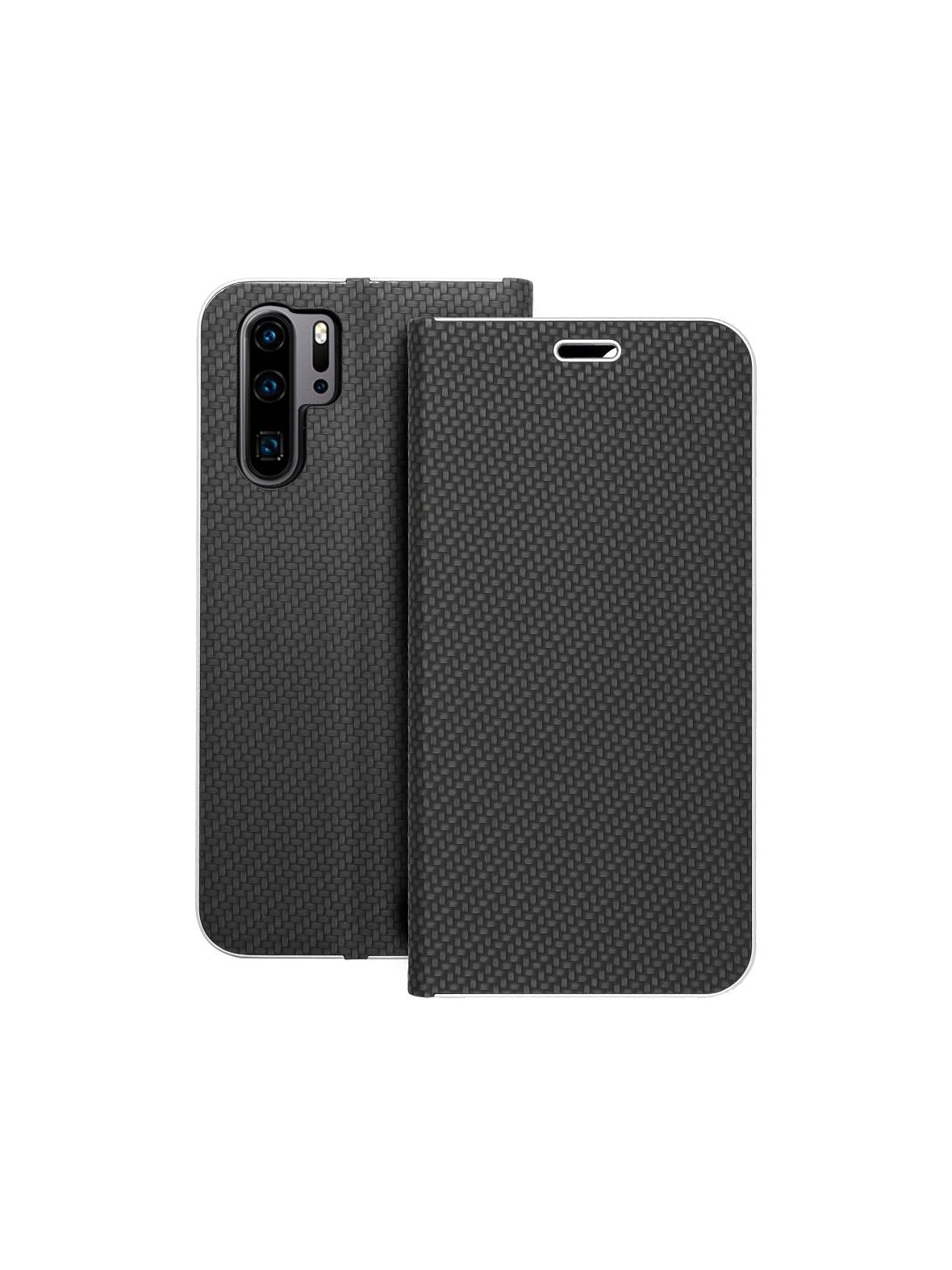 Kabura LUNA Book Carbon do HUAWEI P30 Pro czarny