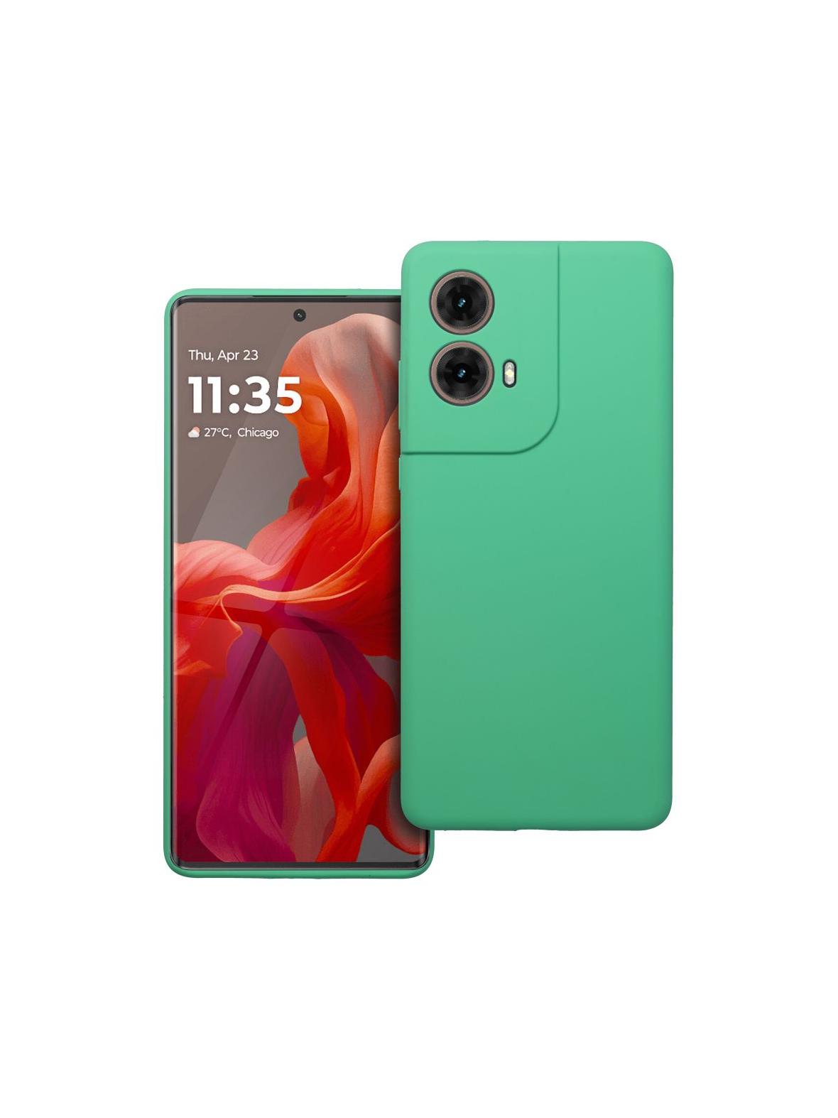 Futerał SILICONE 2mm do MOTOROLA G85 5G miętowy