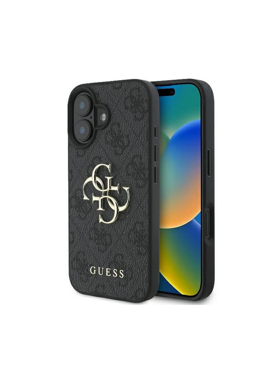 GUESS futerał do IPHONE 16 GUHCP16S4GMGGR (4G PU Big Logo) czarny