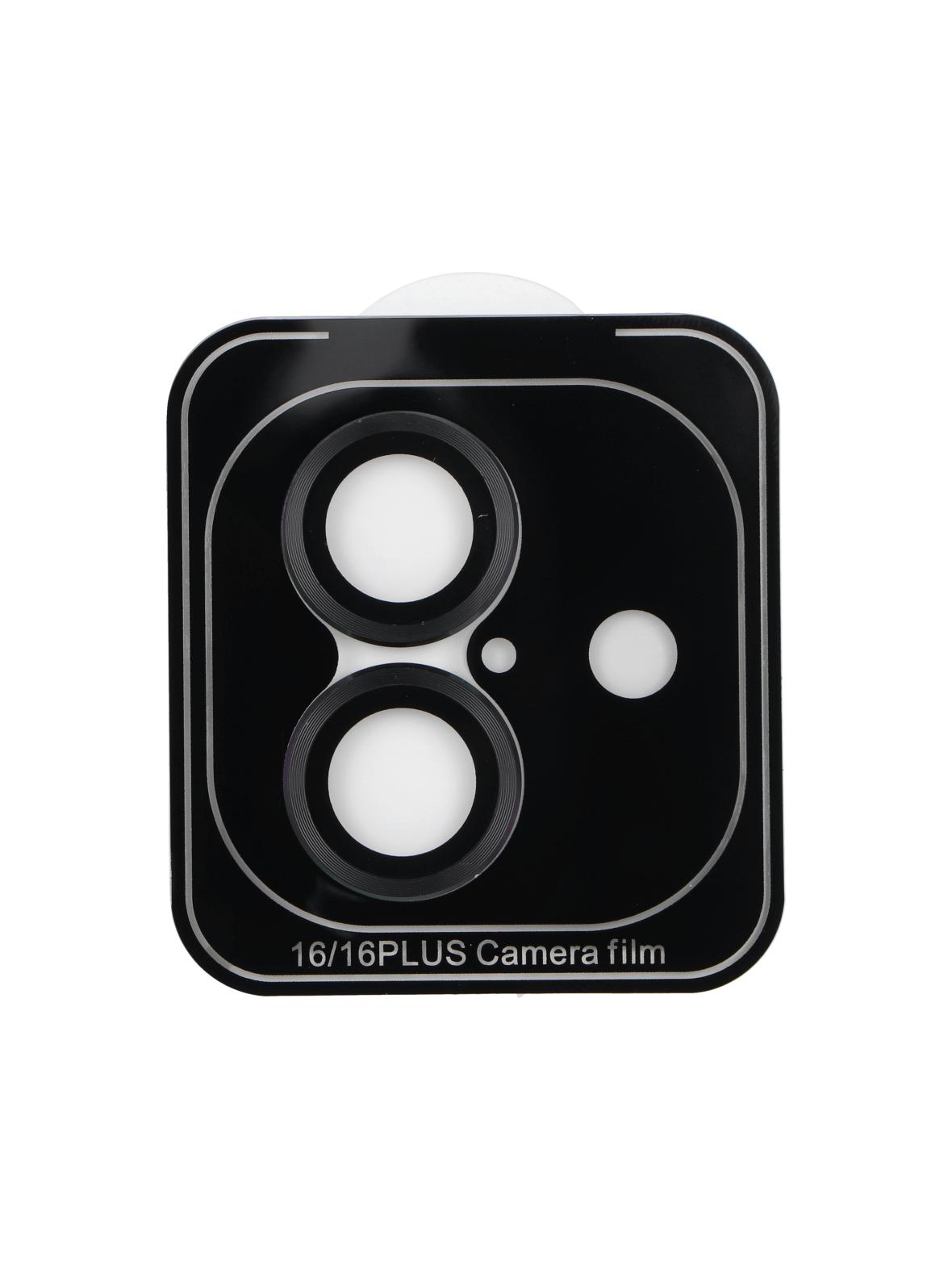 Osłona aparatu PROTECTOR 9H + aplikator do IPHONE 16 / 16 PLUS czarna