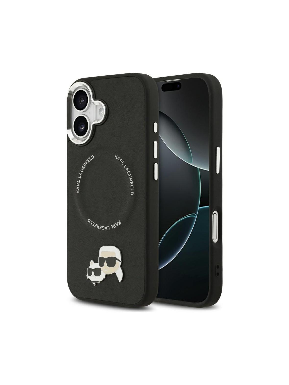 KARL LAGERFELD futerał do IPHONE 17 kompatybilny z MagSafe KLHMP17SPSMLRKCK (PU K&C Pins) czarny