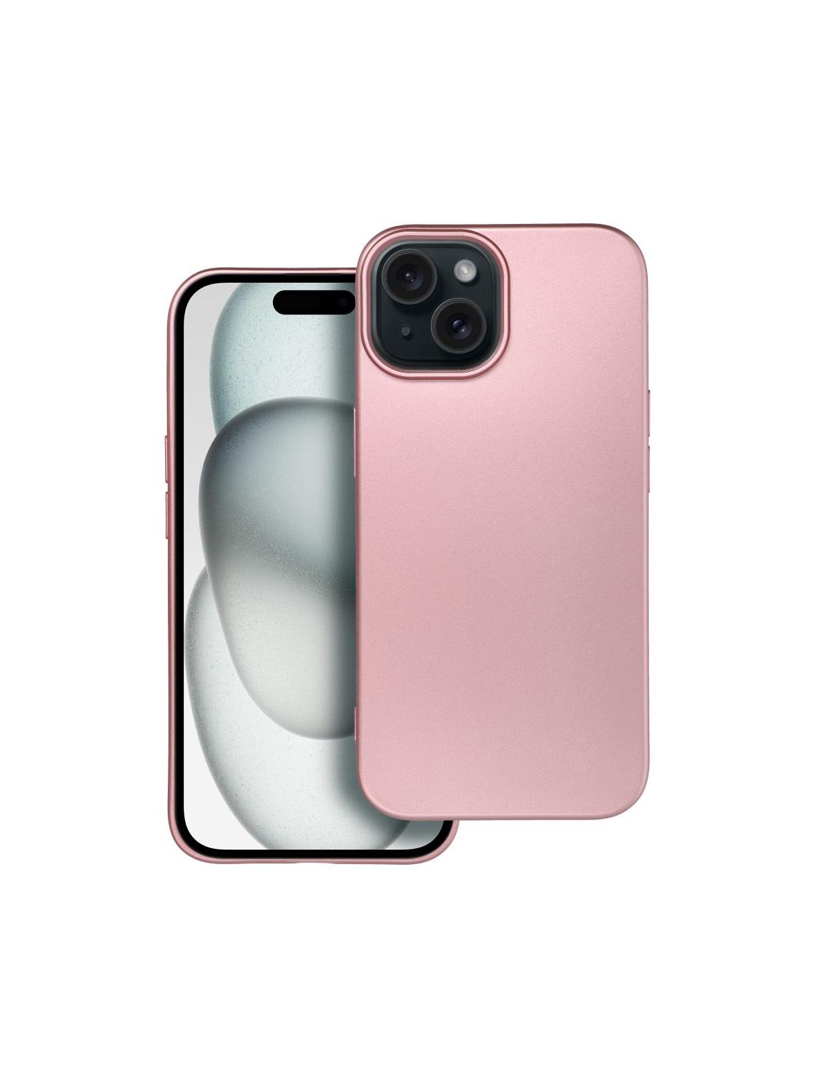 Futerał METALLIC do IPHONE 15 różowy