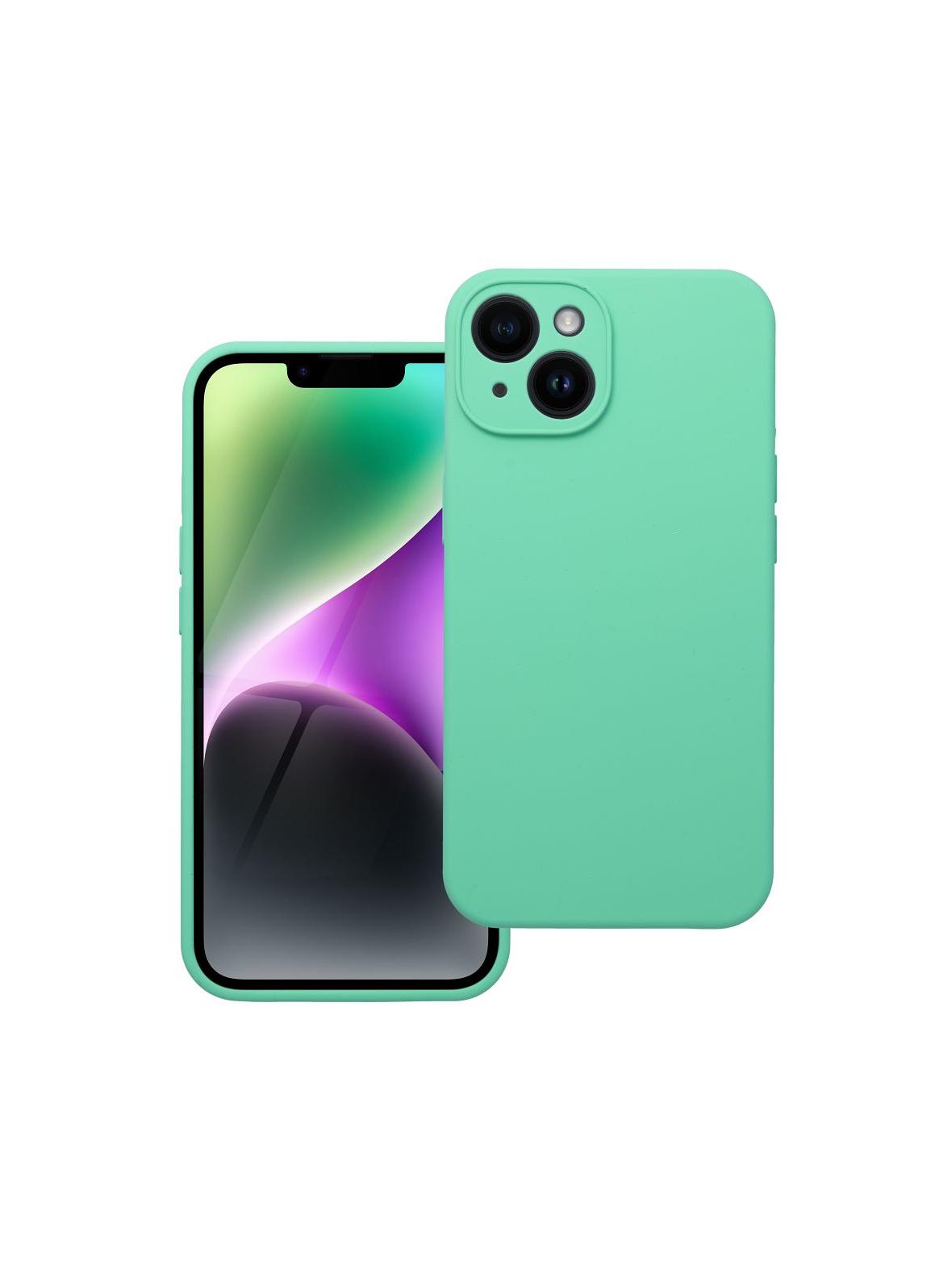 Futerał SILICONE 2mm do IPHONE 14 miętowy