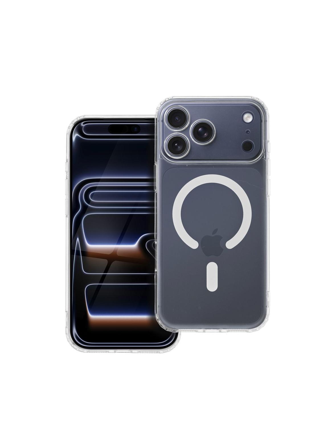 Futerał FROST MAG COVER z ochroną aparatu kompatybilny z MagSafe do IPHONE 17 Pro Max transparentny zmrożony